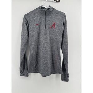Nike Alabama Crimson Tide Dri-FIT Pullover Heathered Gray  Quarter Zip Womens S